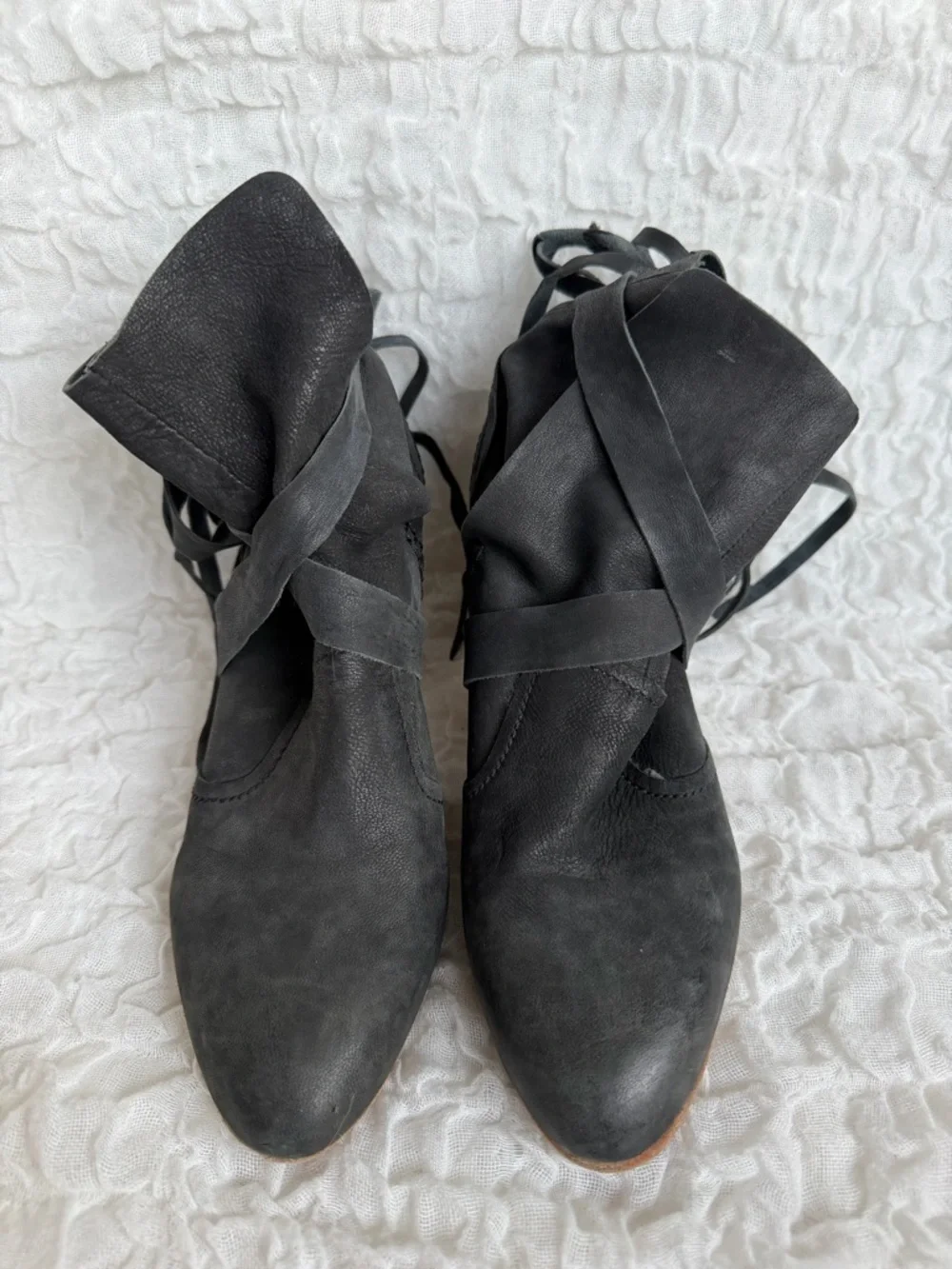 Free People Seven Wonders Leather Ankle Boots EU 38 US 7.5 8